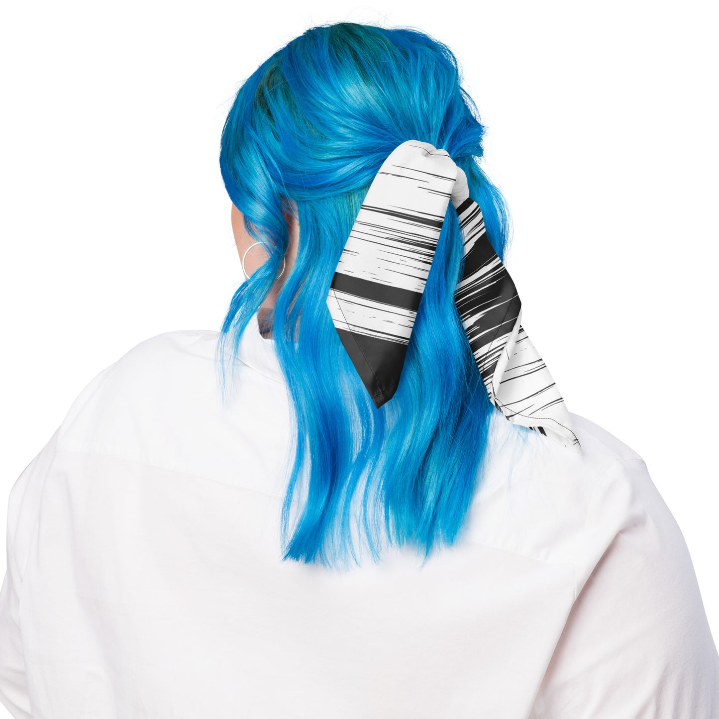 Black and White 'Grunge' Print bandana