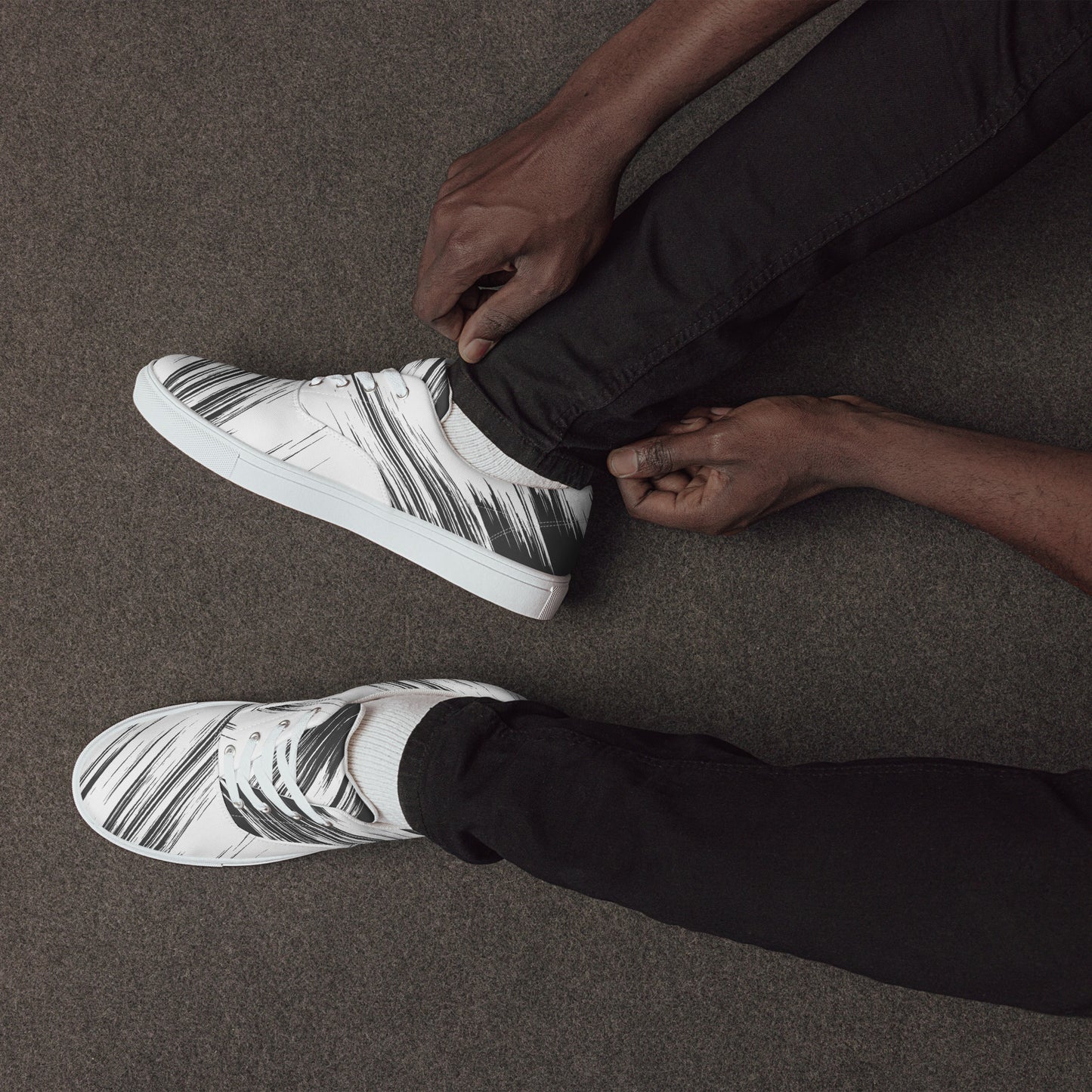 'Grunge' Color Blast Men’s lace-up canvas shoes