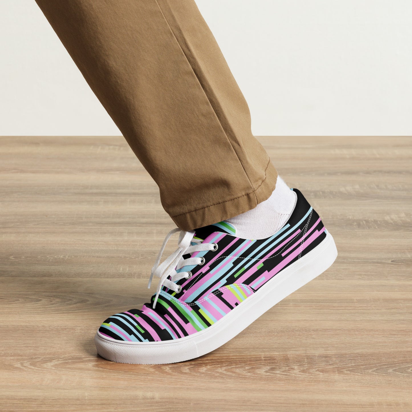 Color Chaos Men’s lace-up canvas shoes