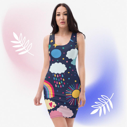 Sunshine and Rainbow's 'Art Pop' Cut & Sew Dress