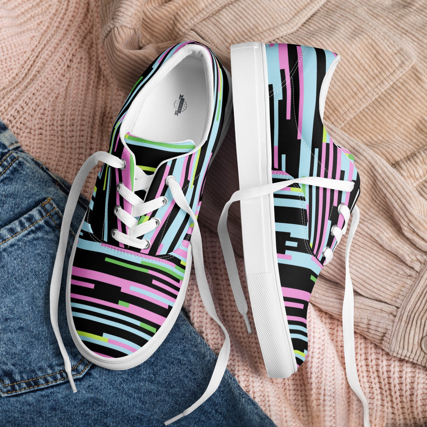 Color Chaos Men’s lace-up canvas shoes