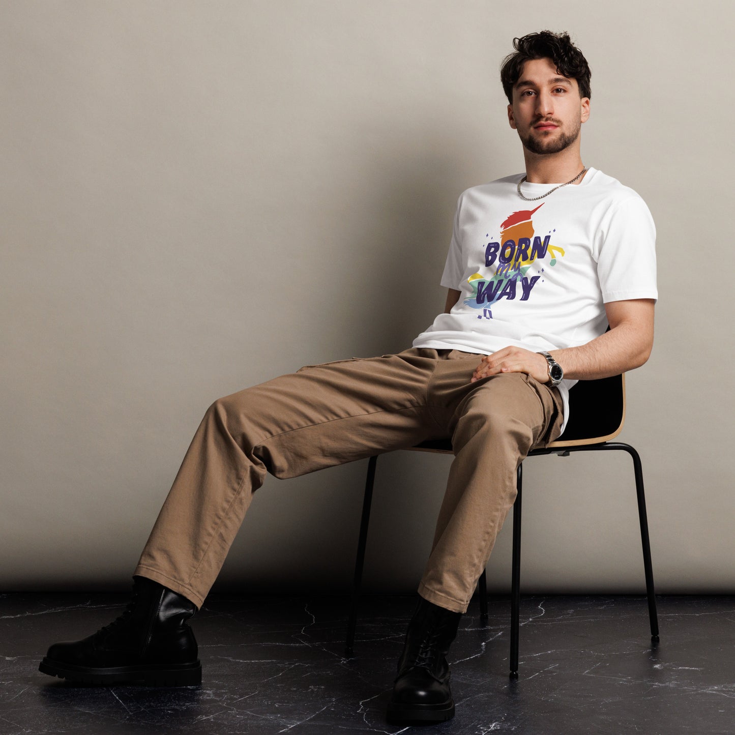 Pride Collection Born My Way Men's premium t-shirt